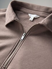 The Set Navy/Light Brown 2 Pack Collared Zip Sweatshirt - Image 4 of 5