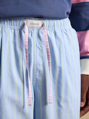 Joules Blue/Green Cotton Relaxed Fit Trousers - Image 5 of 9