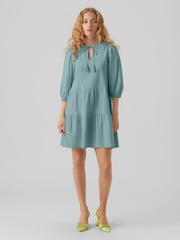 Verde - VERO MODA 3/4 Puff Sleeve Smock Short Dress - Imagen 3 de 5