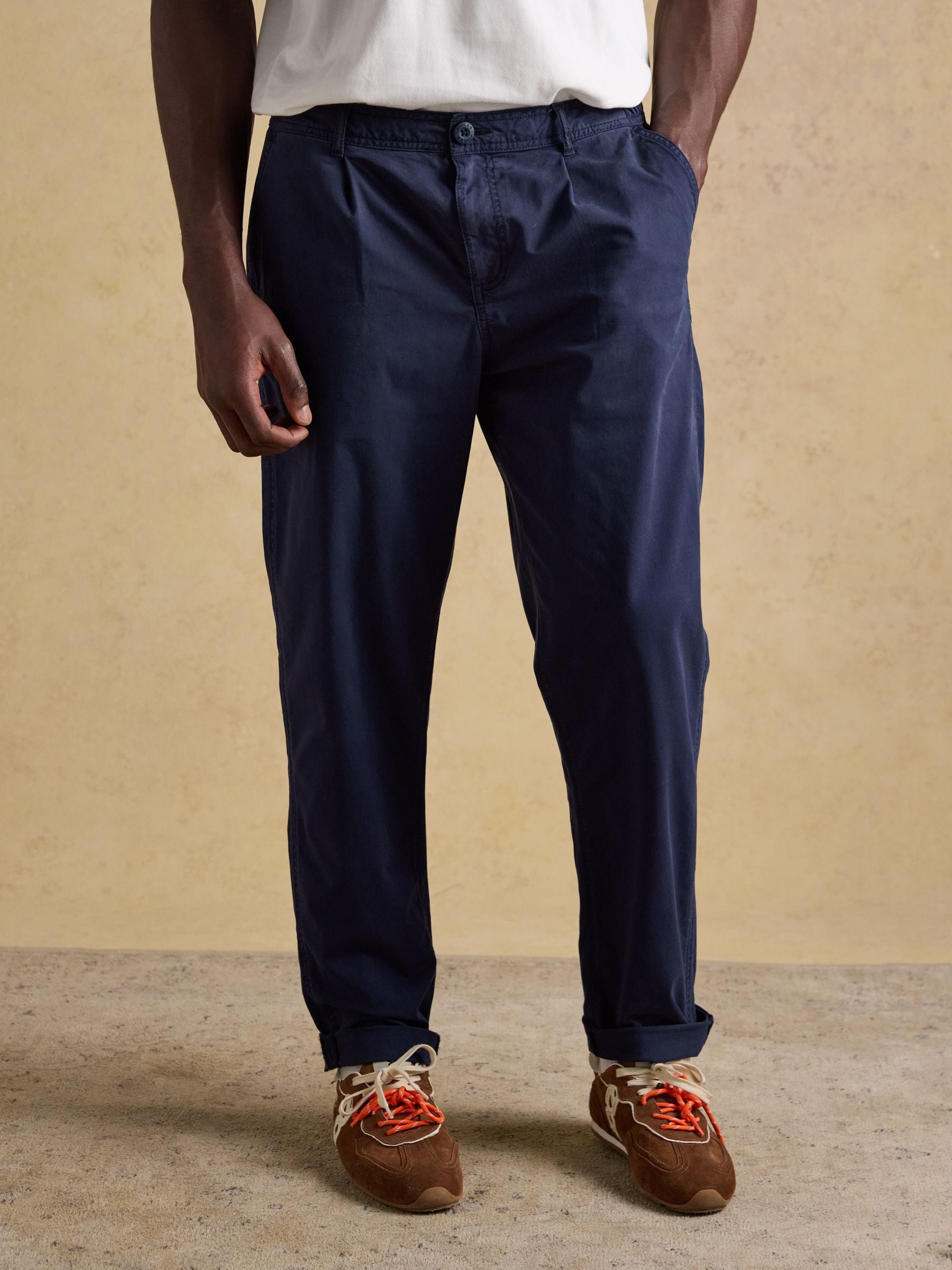 Joules Men's Navy Norfolk Relaxed Fit Chino Trousers Size 34 R