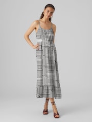 VERO MODA Black Tie Belt Thin Strap Dress - Image 1 of 4