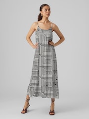 VERO MODA Black Tie Belt Thin Strap Dress - Image 2 of 4