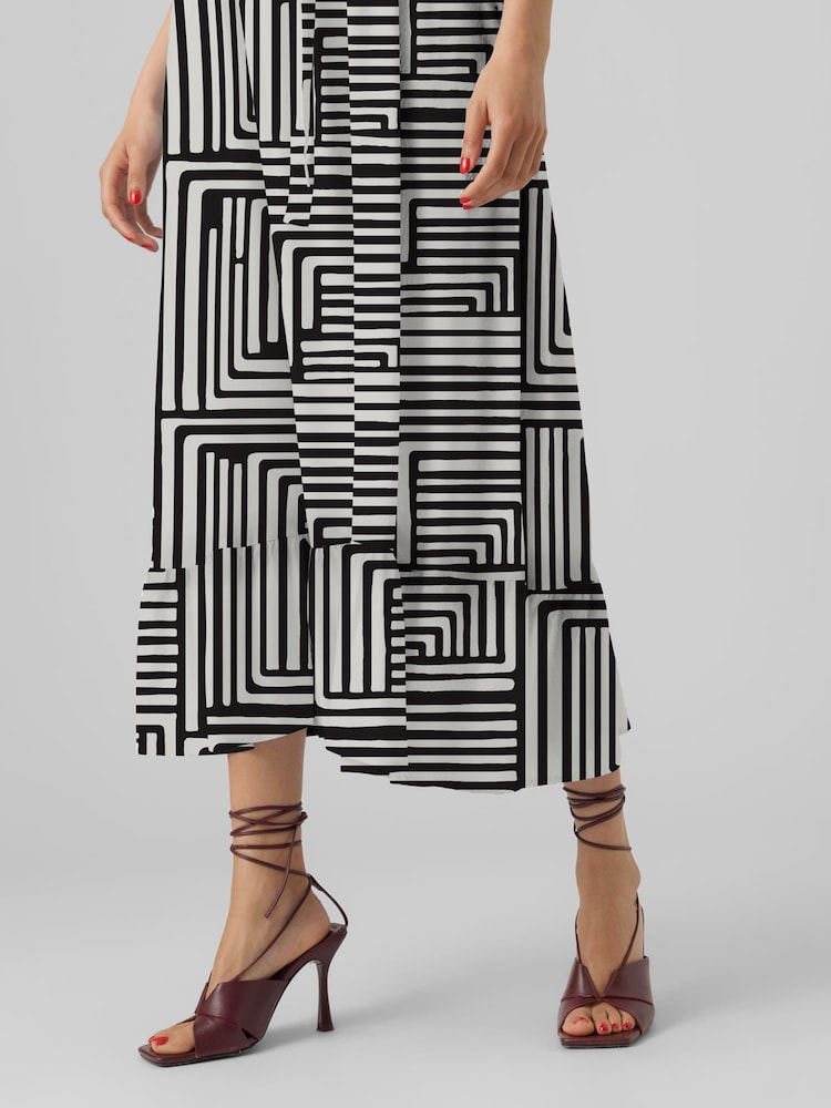 VERO MODA Black Tie Belt Thin Strap Dress - Image 4 of 4