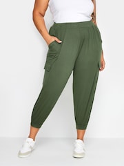 Yours Curve Cropped Cargo Harem Trousers - Imagen 1 de 9