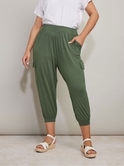 Yours Curve Cropped Cargo Harem Trousers - Imagen 5 de 9