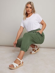 Yours Curve Cropped Cargo Harem Trousers - Imagen 8 de 9