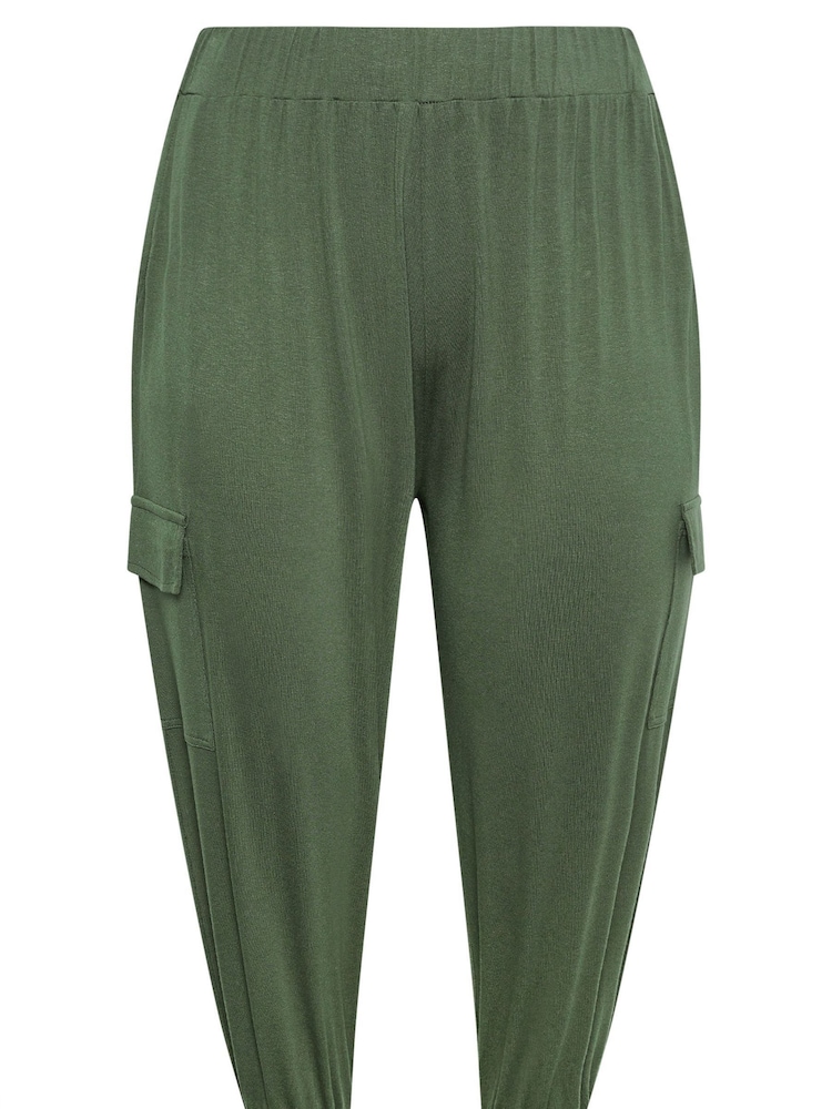 Yours Curve Cropped Cargo Harem Trousers - Imagen 9 de 9