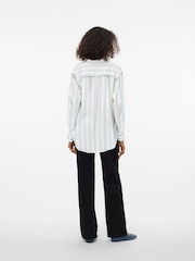 VERO MODA Blue Button Up Loose Summer Shirt - Image 3 of 6