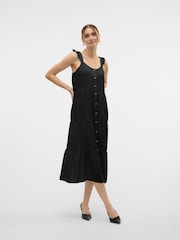 VERO MODA Black Tiered Button Down Maxi Dress - Image 2 of 5