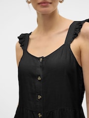 VERO MODA Black Tiered Button Down Maxi Dress - Image 4 of 5