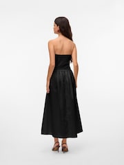 VERO MODA Black Lightweight Summer Bandeau Ankle Dress - Image 2 of 6