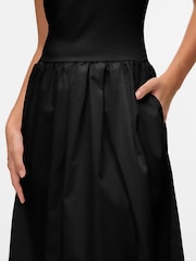 VERO MODA Black Lightweight Summer Bandeau Ankle Dress - Image 3 of 6