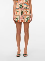 VERO MODA Tile Print Alto Waisted Shorts - Imagen 4 de 7