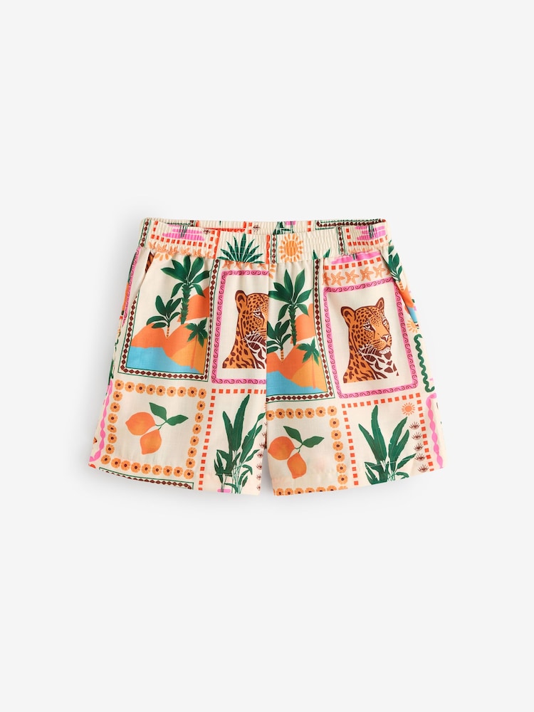 VERO MODA Tile Print Alto Waisted Shorts - Imagen 7 de 7