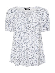 Yours Curve Blue Boho Top - Image 6 of 6