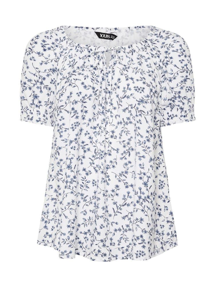 Yours Curve Blue Boho Top - Image 6 of 6