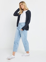 M&Co Blue Petite Pointelle Wavy Cardigan - Image 2 of 4