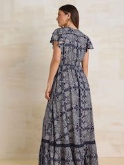 Long Tall Sally Blue Button Maxi Dress - Image 3 of 4