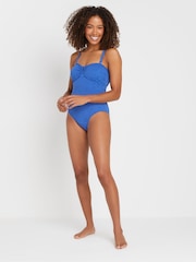 M&Co Blue Texture Buckle Swimsuit - Image 4 of 7