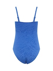 M&Co Blue Texture Buckle Swimsuit - Image 7 of 7