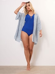 Yours Curve Blue Crochet Cover-Up - Image 2 of 5