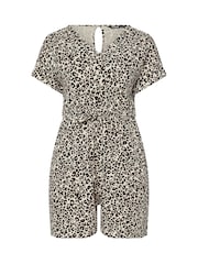 Natural - Yours Curve 100% Cotton Keyhole Playsuit - Imagen 5 de 5