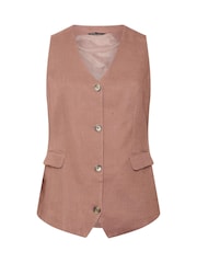 Yours Curve Pink Elongated Waistcoat - Image 4 of 4