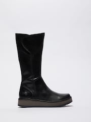 Fly London Rug Tall Black Boots - Image 1 of 4