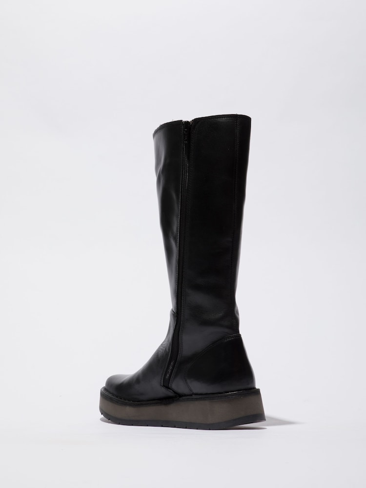Fly London Rug Tall Black Boots - Image 4 of 4 Fly London Rug Tall Black Boots - Image 4 of 4