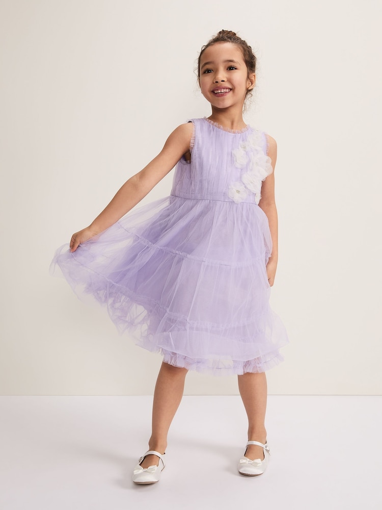 Phase Eight Purple Alessia Floral Dress - Image 1 of 7