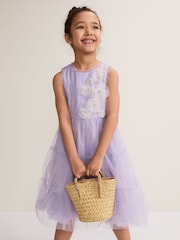 Phase Eight Purple Alessia Floral Dress - Image 3 of 7