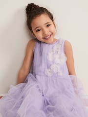 Phase Eight Purple Alessia Floral Dress - Image 6 of 7