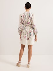 Phase Eight White 100% Cotton Velma Floral Dress - Image 2 of 7