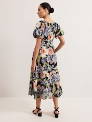 Phase Eight Black 100% Cotton Asa Floral Dress - Image 2 of 7
