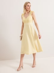 Phase Eight Yellow Hannah Linen Dress - Image 1 of 7