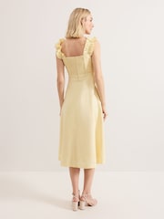 Phase Eight Yellow Hannah Linen Dress - Image 2 of 7