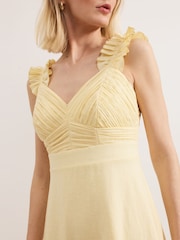 Phase Eight Yellow Hannah Linen Dress - Image 3 of 7
