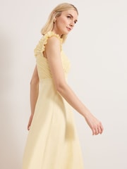 Phase Eight Yellow Hannah Linen Dress - Image 5 of 7