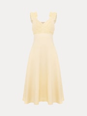 Phase Eight Yellow Hannah Linen Dress - Image 7 of 7