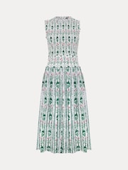 Phase Eight Green/White Petite 100% Cotton Chiara Floral Dress - Image 6 of 6