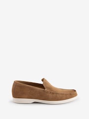 Oliver Sweeney Natural Suede Moccasin Loafers - Image 1 of 1