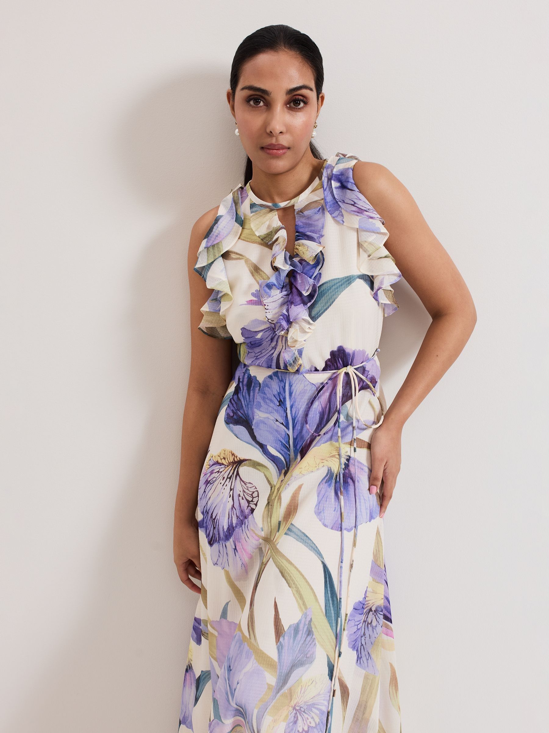 【関税込】PhaseEight ワンピース☆Blue Petite Floral Print Dr Phase Eight Kaya Floral Mini Dress, Blue