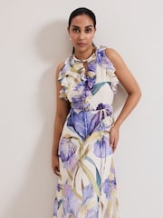 Phase Eight Blue Petite Rachel Printed Dress - Image 3 of 6