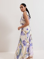 Phase Eight Blue Petite Rachel Printed Dress - Image 5 of 6
