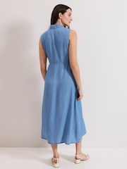 Phase Eight Blue Becky Chambray Dress - Image 2 of 7