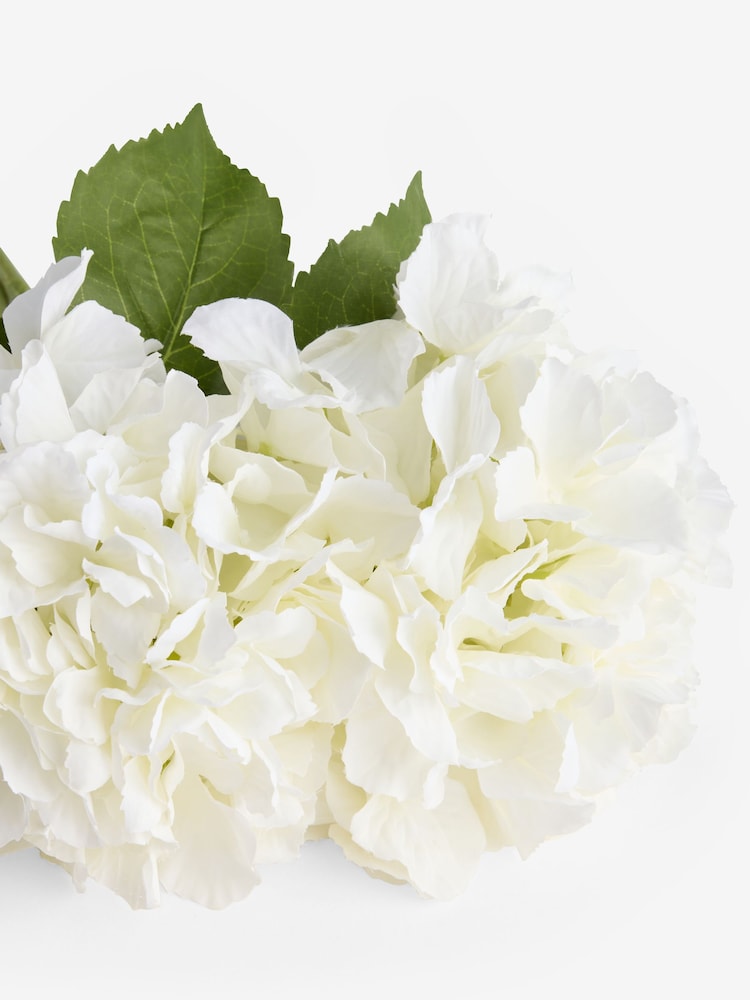 White Artificial Hydrangea (2 Stems) - Image 5 of 5
