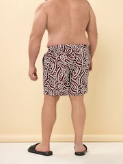 BadRhino Big & Tall Purple Abstract Print Swim Shorts - Image 2 of 5