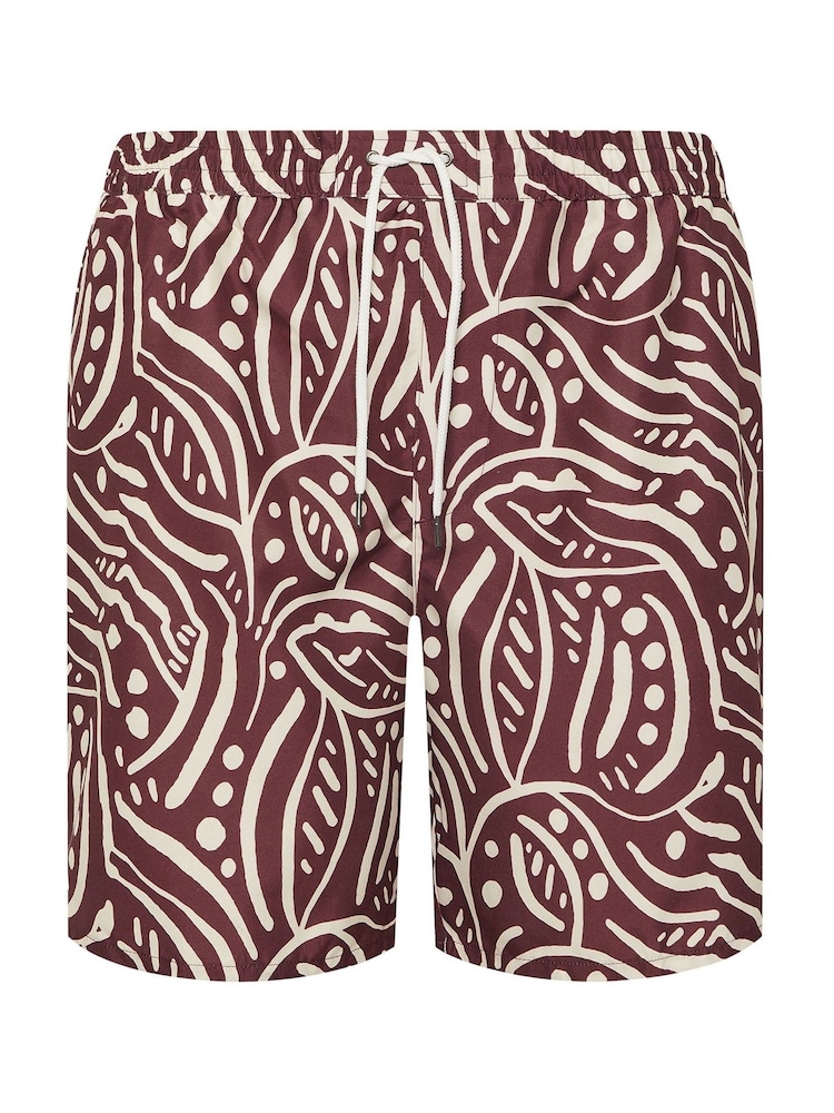 BadRhino Big & Tall Purple Abstract Print Swim Shorts - Image 5 of 5