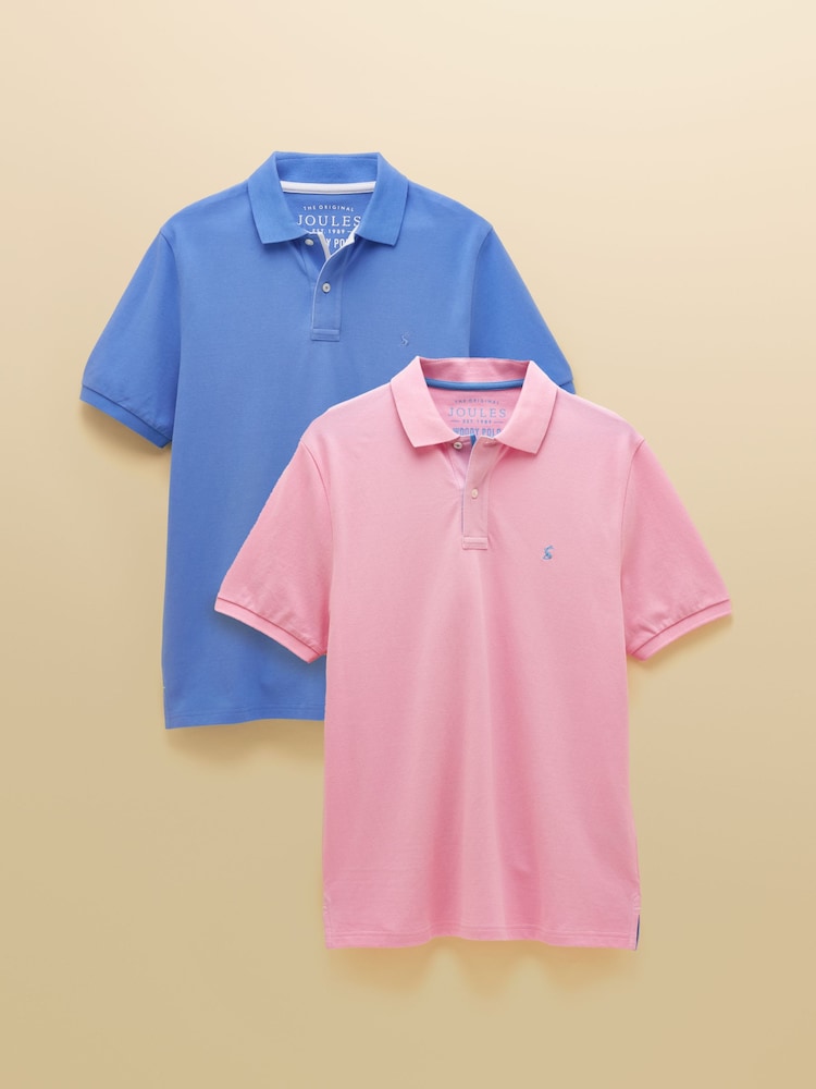 Woody Blue/Pink Pink and Blue Polo Shirts 2 Pack - Image 1 of 7