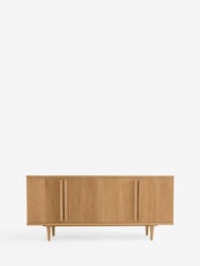 Ribbed Oak Brunswick Ceramic Top Large Sideboard - Image 1 of 9